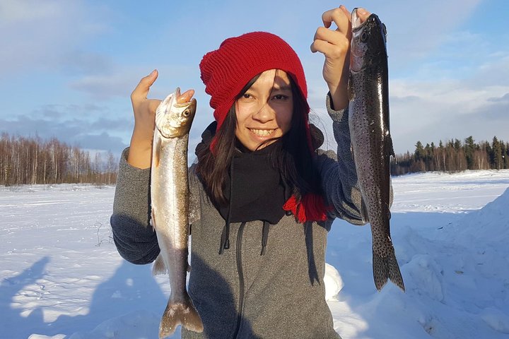 Fairbanks Ice Fishing Expedition In A Heated Cabin With Fish Cookout - thumb 4